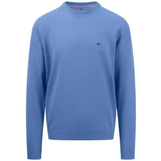 FYNCH-HATTON Herren Pulover-Feinstrick Superfine Baumwolle mit Rundhalsausschnitt, Crystal Blue, L - L