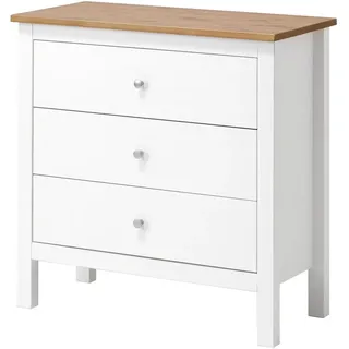 hagge home Vesa 75 x 75 x 37 cm Weiß-Braun