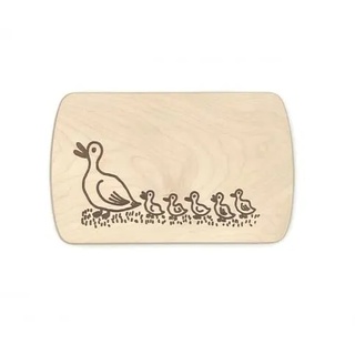 Frühstücksbrett Entenfamilie Frühstücksbrettchen personalisiertes Holzbrett Frühstücksbrett mit Namensgravur...