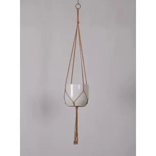 Wambere Makramee Blumenampel 60cm Pflanzenaufhänger Boho Deko Baumwollseil Hängeampel Blumenampeln Zum Aufhänge für Blumentöpfe und Pflanzen Außen Garten Balkon Fenster,Braun