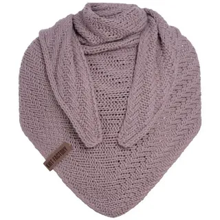 Knit Factory Schal Sally Dreiecksschals 220x85 cm Glatt Lila, (1-St), Schal Strickschal Umhängetuch Tuch Strickware bunt