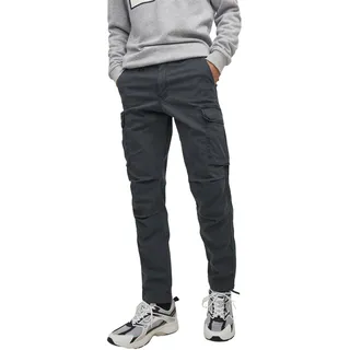 JACK & JONES Ace Tucker Ama Cargohose Black / Detail Solid 29 32
