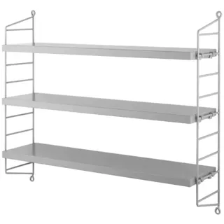 String Furniture Pocket modulares Regalsystem Grau/Grau