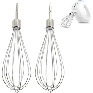 Ccykxa - 2-teiliges Zubehör für elektrische Schneebesen, Ersatz-Schneebesen für Elektromixer, Schneebesen aus gedrehtem Edelstahldraht, langlebige