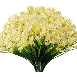 Kunstblumenstrauß 4er-Set Künstliche Narzissensträuße aus Kunststoff, Agger, ideal für Hochzeiten, Brautsträuße und Wohnraum- oder Gartendekoration
