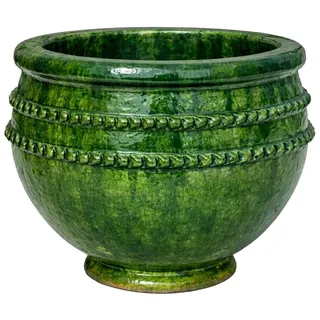 Übertopf Giarda Grün 60cm Tamegroute Keramik - Boho Stil