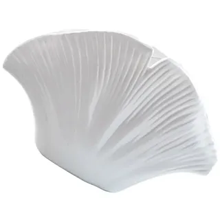 Elegante Harzvasen In Form Einer Muschel – Weiß