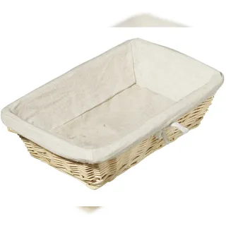 METRO PROFESSIONAL Brotkorb mit Baumwollfütterung, Weide, 24.5 x 35 cm, rechteckig, natur
