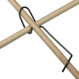 100 Tonkinklammern - Bambusklammern aus Edelstahl für Rankgitter Bambus Stangen zum BAU individueller Rankgitter für Zimmerpflanzen (Rankhilfe Bambus) für Durchmesser 8-16