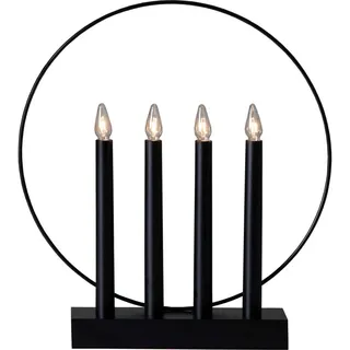 Eglo Led-Kerze, Schwarz, Holz, Metall, Kunststoff, Eiche, 7.5x35x32 cm, Kippschalter, Dekoration, Weihnachtsdekoration, Weihnachtsbeleuchtung