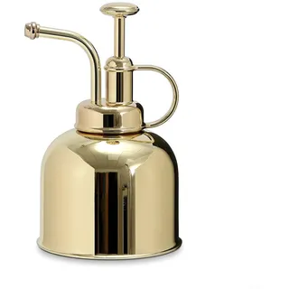 LVYXON Elegante Mini-Sprühflasche aus Messing, für tropische Zimmerpflanzen, Edelstahl-Gießkanne mit feinem Nebel, verbessert Wachstum und Luftfeuchtigkeit, Gold, 11 x 11 x 19 cm