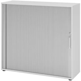 bümö Rollladenschrank 120 x 40 x 110 cm Grau/Silber