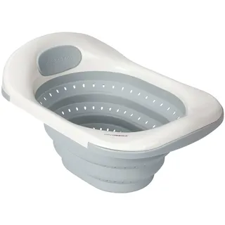 Clevamama ClevaBath - Baby Bad/Babybadewanne für Waschbecken - 53 x 38 x 30 cm, (0-12 Monate), Grau, 3524