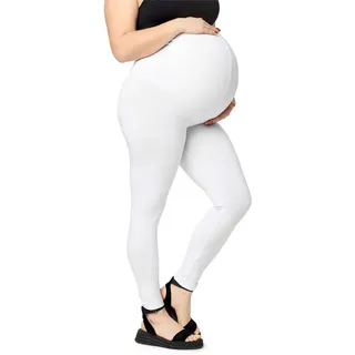 Merry Style Umstandsleggings Große Größen Damen Umstandstights lang aus Viskose MS10-460 (1-tlg) weiß 4XL