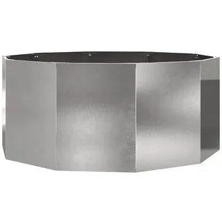 vidaXL Pflanzkübel 120 x 120 x 50 cm Silber