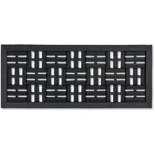 Gummimatte Außen - Robuste Türmatte Gummi - Rillen 25 x 60 cm (Rechteckig)