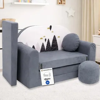 millybo Kindersofa Kinder Couch mit Schlaffunktion ausklappbar 3in1 Kinder Sofa Spielsofa mit Bettfunktion Mädchen Jungen Sitzsack Minisofa Schlafsofa Kinderzimmer Schlafsessel (AX2)