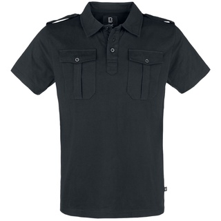 Brandit Poloshirt - Jersey Poloshirt Jon Shortsleeve - S bis 6XL - für Männer - Größe 3XL - schwarz - 3XL