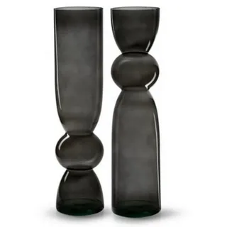 Hakbijl Glass Bodenvase SMOKE, Rauchglas schwarz