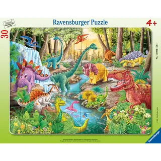 Ravensburger - Kinderpuzzle - 30-48-teiliges Rahmenpuzzle - Das Gebrüll der Dinosaurier - Mädchen oder Junge ab 4 Jahren - Hochwertiges Puzzle - Dicker und haltbarer Karton - 12004153