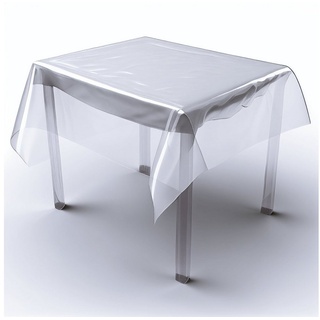Fiora Tischdecke Transparente Tischdecke Schutzdecke Tischfolie Durchsichtig, pflegeleicht 140 cm x 110 cm