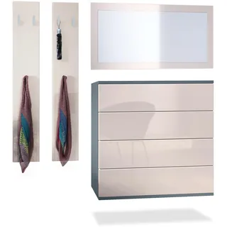 GARDEROBE Horizon Sandgrau Hochglanz