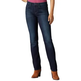 Riders by Lee Indigo Damen Midrise Straight Leg Jeans, geschwärzt, 48 Lange - 48 Lang