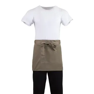 Whites kurze Bistro-Schürze - Tan - 5 Schürzen - 750(B) x 373(L)mm - Grün - Einheitsgröße