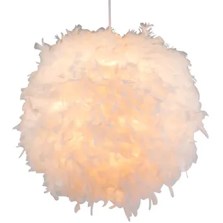 GLOBO Federlampe 1-flg. 60 cm rund weiß Textil