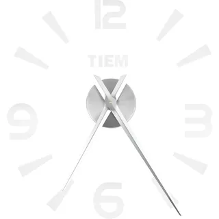 Rahmenlose Wanduhr, Selbstklebender Spiegel, Silberfarben, Für Wohnzimmer, Schlafzimmer Oder Büro. Zum Selbermachen.