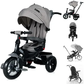 Lorelli Tricycle Jaguar 4 in 1 Schiebestange Sitz drehbar, verstellbar, Licht beige