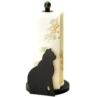 WENKO Küchenregal Küchenrollenhalter mit Katzenmotiv, H. 30 cm, WENKO