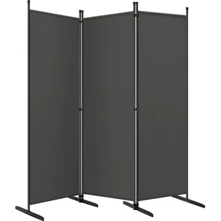 Woltu Paravent, Raumteiler klappbar freistehend Sichtschutz, Trennwand Dunkelgrau 167x177 cm