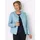 Classic Basics Jackenblazer CLASSIC BASICS Damen 38 blau aqua ecru gemustert 100 Polyester Blazer