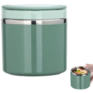 Thermobehälter für Essen,Warmhaltebehälter Essen mit Deckel,630ml/1000ml Thermo Lunchbox Warmhalten Essen Mit Grif,Warmhaltebehälter Essen für Mahlzeiten, Essen, Müslibecher (Grün,1000ml)