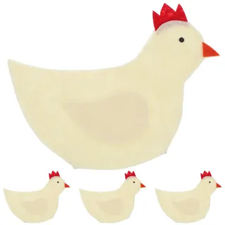 PRETYZOOM Eierwärmer Für Hühner 4 Stück Eierwärmer In Kükenform Cartoon-Eierhülle Warme Abdeckung Für Osterküken Eierschutz Osterpartyzubehör Beige