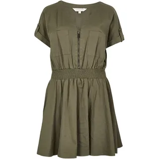 Apricot Zip Detail Skater Mini Dress khaki 38