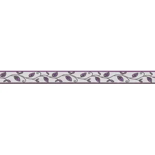 A.S. Création Bordüre Only Borders, leicht strukturiert, gemustert, Retro, Motiv, Bordüre Blumenranke Floral Selbstklebend Borte Wohnzimmer modern Optik lila