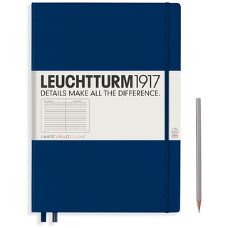 Leuchtturm1917 Notizbuch Master Hardcover A4+ Marine, liniert