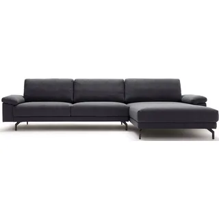 Creation BY ROLF BENZ Ecksofa CR.450 elegantes Designsofa mit hohem Sitzkomfort grau|schwarz 294 cm x 95 cm x 178 cm