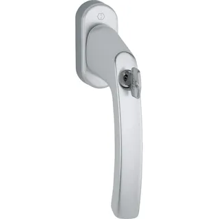 HOPPE Fenstergriff Liège sperrbar - Vierkantstift:7 x 37, Silber eloxiert,