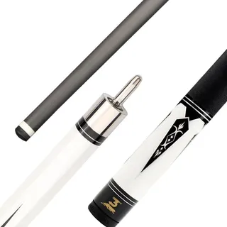 YWRU Billard Queue Stick, Kohlefaser 148cm Handgefertigt 2 Teilig Amerikanischer Profi Billard Pool Queue, 19 19,5 20oz(Size:10.5MM,Color:Weiß)