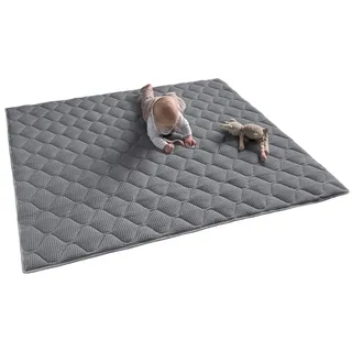 SanoSoft Sanosoft® Krabbeldecke - rutsch- & wasserfest - Made in Germany Grau, 120x120cm