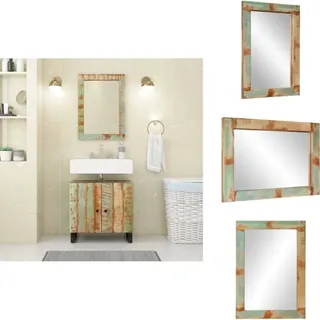vidaXL Wandspiegel 70 x 50 cm Altholz