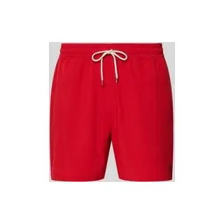 Badehose mit Mesh-Einsatz, Rot, XXL