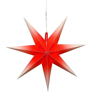 SIGRO LED Stern Weihnachtsstern mit 7 Spitzen Rot/Weiß, LED, Fensterstern beleuchtet inkl. Netzteil rot
