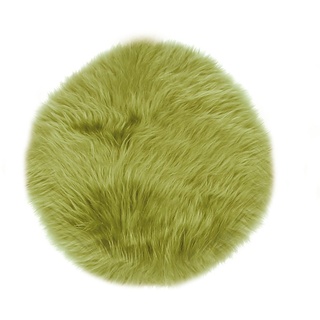Sitzkissen LAMMFELL grün (D 34 cm)