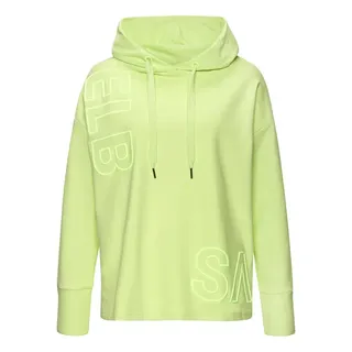 ELBSAND Kapuzensweatshirt mit Logostickerei Limone L
