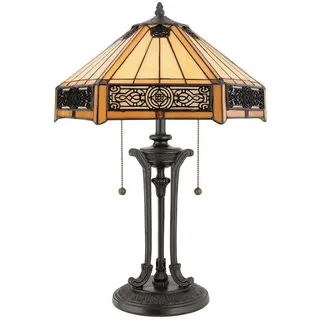Quoizel Tischleuchte Tiffany Braun 2 St.