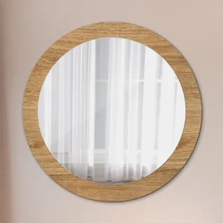 Wandspiegel Badspiegel mit Glasrahmen Aufdruck des Musters Holz Textur